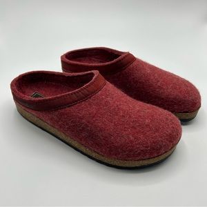 Haflinger Red Wool Clogs Size 42